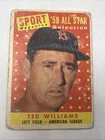 1958 Topps - Sport Magazine '58 All Star Selection Ted Williams #485 low grade