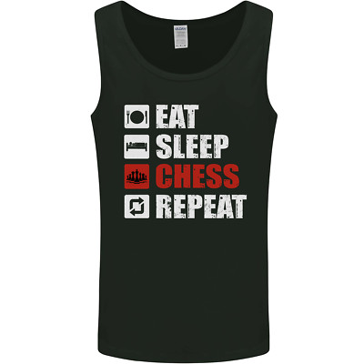 Eat Sleep Chess Repeat Spieler Herren Weste Tanktop