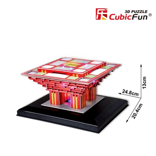 Puzzle 3D PABELLÓN DE CHINA LUCES LED CubicFun Rompecabezas 126 Piezas. j311 - Imagen 2 de 4