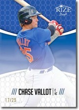 CHASE VALLOT 2014 Rize Rookie Emerald BLUE Paragon ROYALS RC #/25