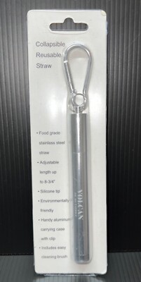 Volcan De Mi Tierra Tequila Stainless Steel Collapsible Reusable Drinking Straw