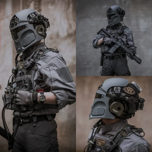 Star Wars Mandalorian Shield Cosplay Mask New For Fast Maritime Tactical Helmet - Bild 5 von 16