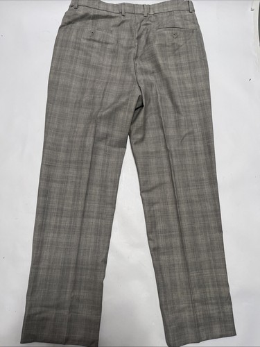 Generation Tux Modern Super 130’s Merino Wool Suit Pants Lt. Gray Plaid Size 36R - Picture 14 of 17