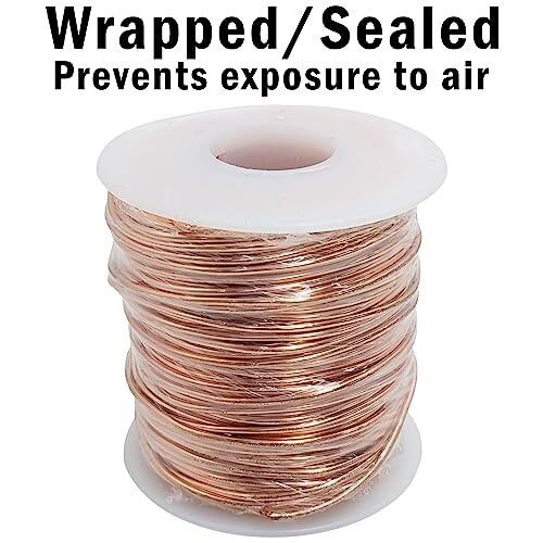 2 Pack 1 Pound 16 Gauge Bare Copper Crafting Wire, 126 Feet per Spool - Picture 6 of 6