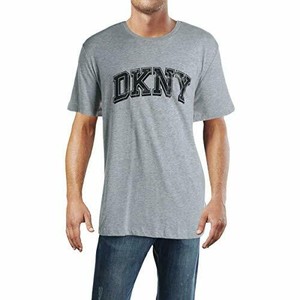 DKNY-Men-039-s-Crew-Neck-Short-Sleeve-Graphic-Logo-T-Shirt-Gray-M