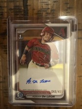 2024 Bowman Chrome Adrian De Leon Refractor Auto 48/499