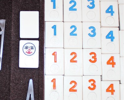 Vintage Rumi-Blok The Happy Face Game Rummikub Complete Set