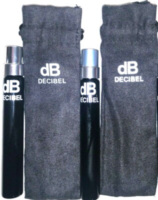 AZZARO dB DECIBEL FOR MEN 0.25 oz 7.5 ml EACH EDT Spray Set of 2 With Pouch NEW