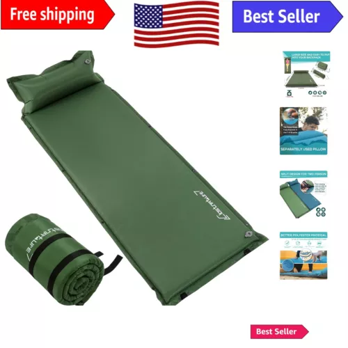 Adjustable Pressure Camping Pad - Lightweight Memory Foam Mat for Versatile Use