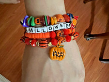 Pumpkin Halloween Bracelets Pumpkin Bat Halloween Bracelets Halloween Jewelry
