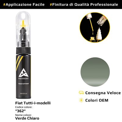 Touch-up paint for Fiat all models Cod: 362 light green
