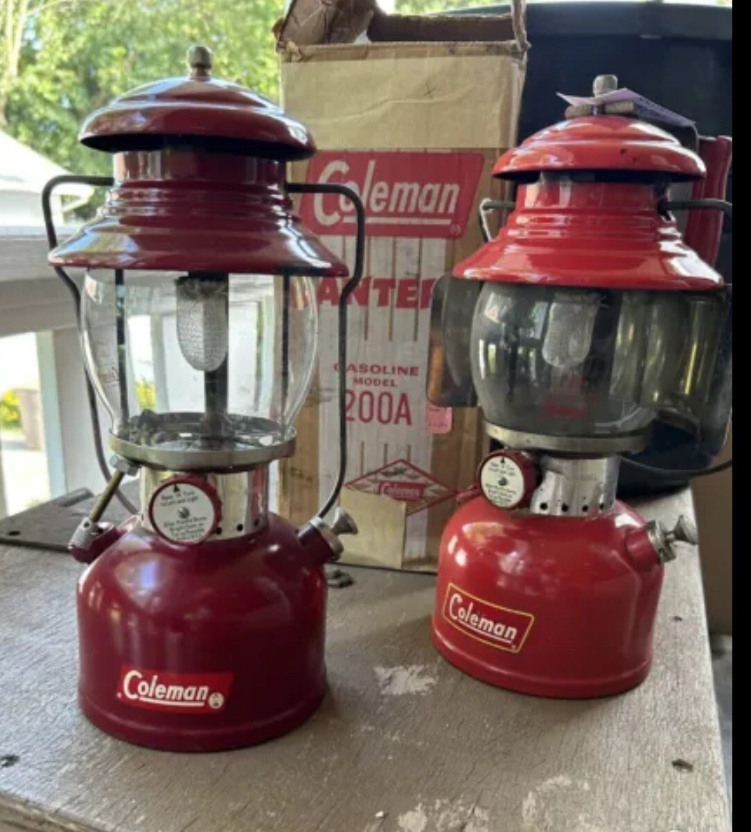 1 One Only Burgundy Brass Coleman 200A Lantern FUEL CAP Will Need A
