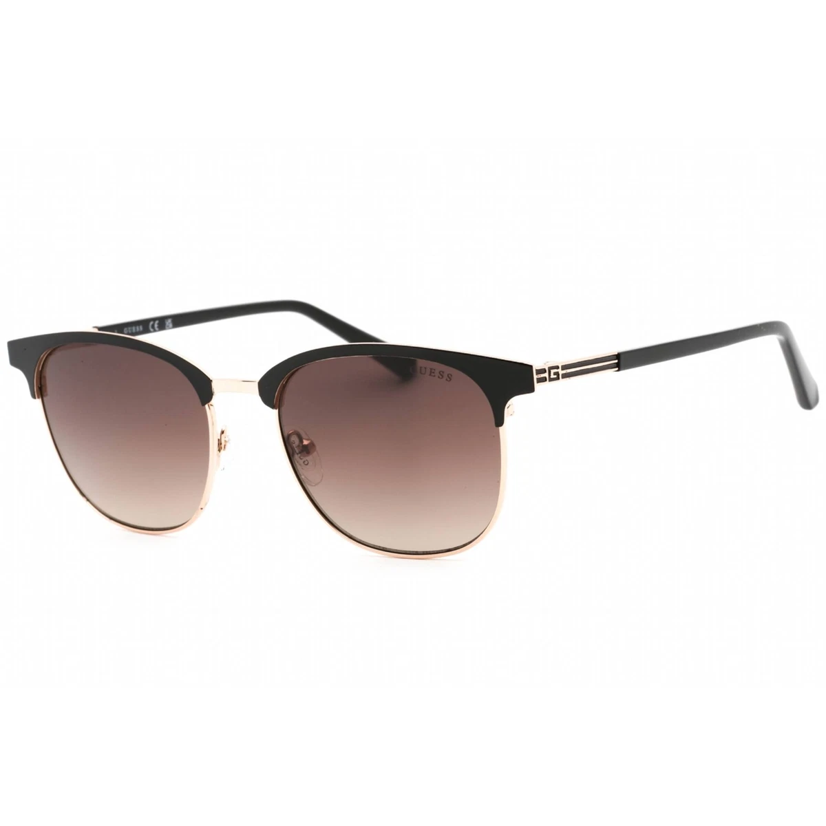 Guess Men s Sunglasses Full Rim Black Gold Metal Square Shape Frame GU00052 05F