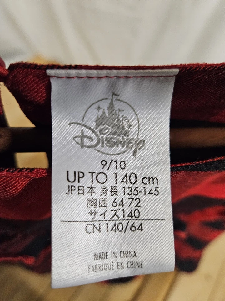 PIJAMA MINNIE MOUSE CAMISÓN ROJO A CUADROS NIÑAS 9/10 COPOS DE NIEVE BORDADO  Foto 4 de 4