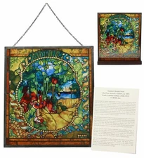 Ebros Louis Comfort Tiffany Four Seasons Summer Stained Glass Art With Base