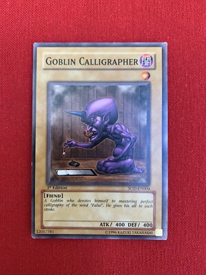 Goblin Calligrapher (SOD-EN004) Yu-Gi-Oh! Fiend Card - 1st Edition