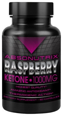 Absonutrix Raspberry ketone 1000mg 60 veg caps burn fat Weight management USA