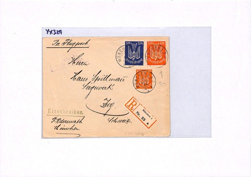 GERMANY Air Mail Cover 1922 Munich 5m High Value BIRDS Switzerland Zug YX329 - Picture 9 of 13