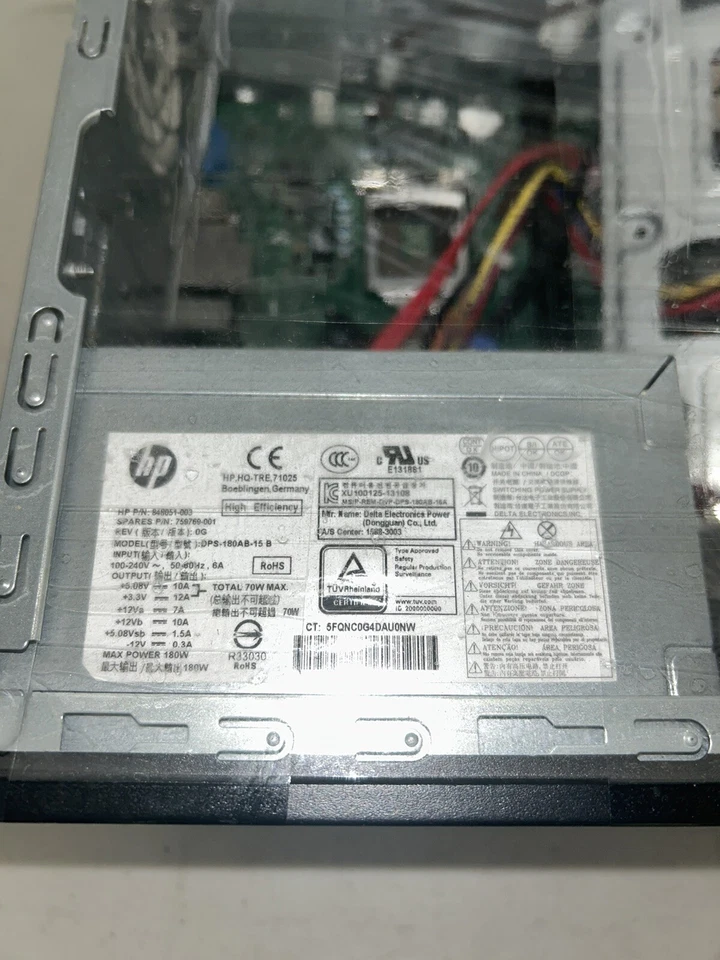 HP Desktop Computer 848051-003 848053-002 848051-004 180W ATX PSU US, Parts - Image 3 of 4