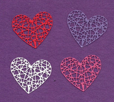 HEART  34 Valentine love die cuts scrapbook cards