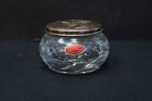 Antique Silver Plated Gorham West Germany Crystal Dresser/Powder Jar 2.5" — photo 2