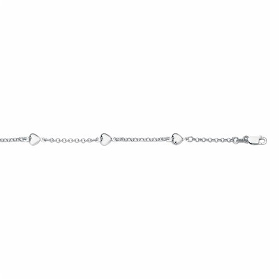 7" 3D Puffed Heart Link Rolo Bracelet Real 14K Yellow Gold 3.75gr GREAT GIFT! 7" 3D Puffed Heart Link Rolo Bracelet Real 14K Yellow Gold 3.75gr GREAT GIFT!