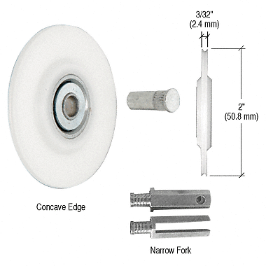 CRL REPK6N Nylon Concave Edge Replacement Wheel - 2" x 3/32" - Picture 2 of 7