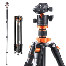 K&F Concept 78 inch Overhead DSLR Tripod Compact Portable Vlog Tripod 22lbs Load