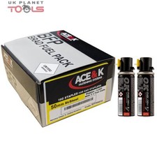ACE & K SFPAK012 Stainless Steel Staples 50mm Qty 2000 Staples & 2 Fuel Cells