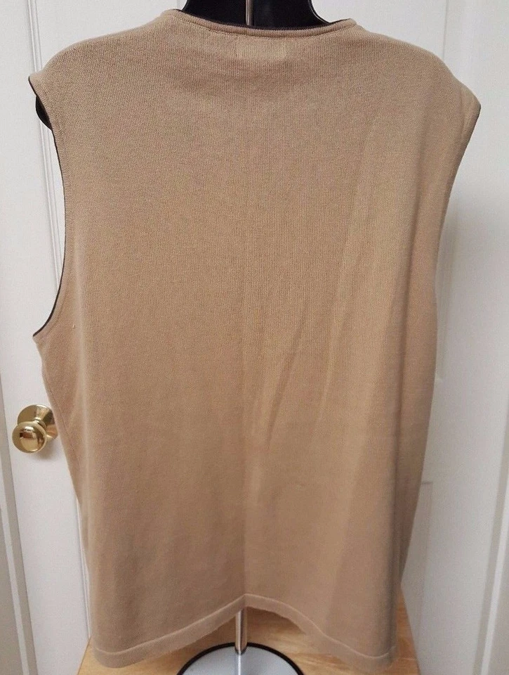 Claiborne Mens Sweater Vest Shirt Size M Medium Brown - Image 3 of 3