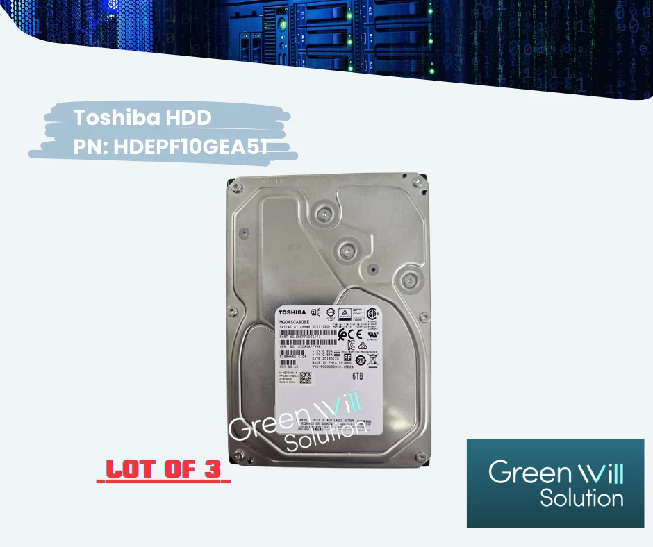 LOT OF 3 Toshiba HDEPF10GEA51/MG04SCA60EE 3.5" 6TB 7200 RPM Hard Drive - Image 2 of 4