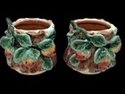 Set of 2 3D Applied Strawberries Votive Candle Holders AppleTree Strawberry