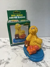 Vintage Sesame Street Big Bird AM/FM Transistor Radio Figural JPI 1989 Muppets