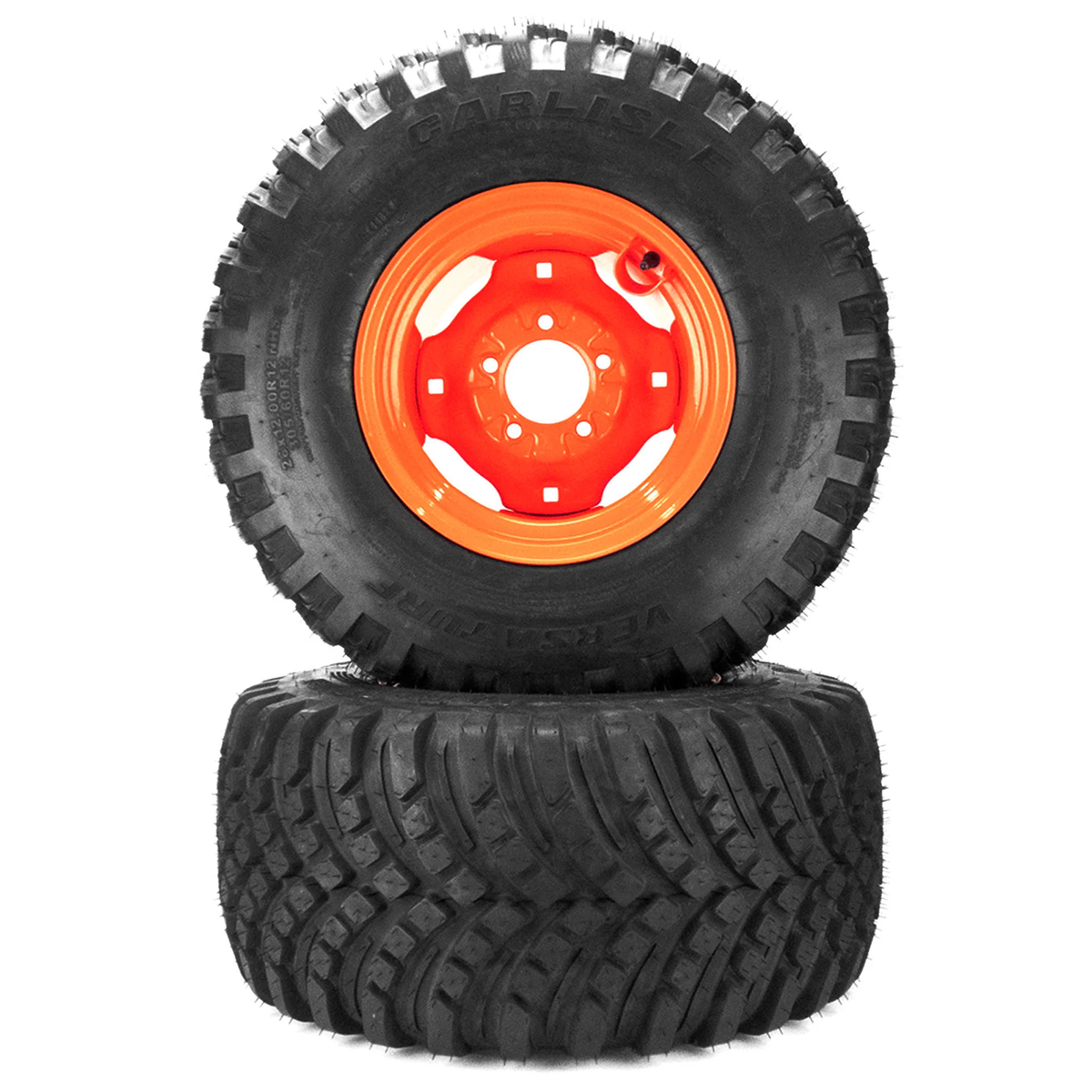 2) Versa Turf Tire Assemblies 26x12.00-12 Fits Kubota BX Series