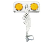 ALTALINE Bicycle Rectangle Wing Mirror Chrome Right Amber