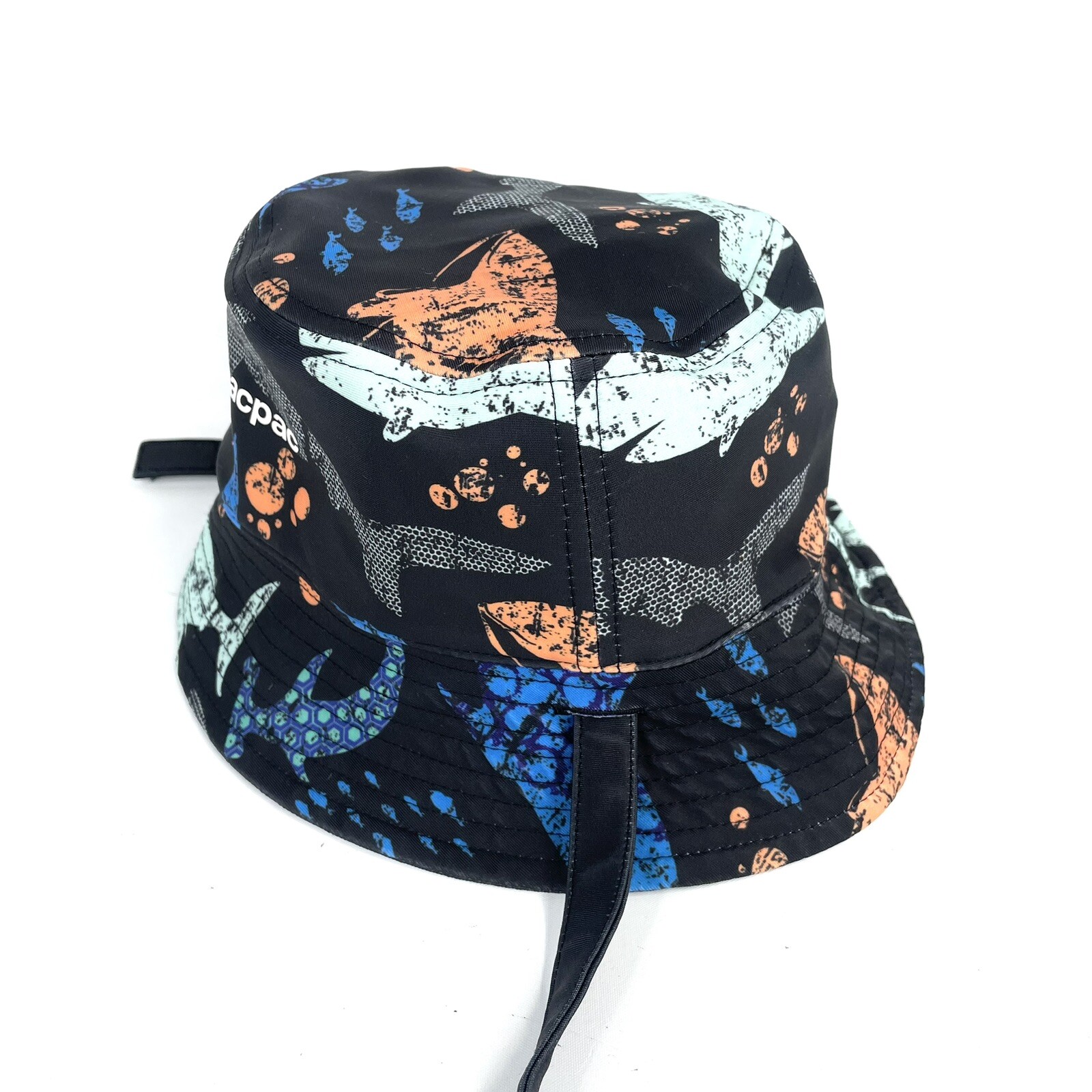 Macpac Jaws Print Rash Reversible Bucket Hat Baby Chin Strap One Size