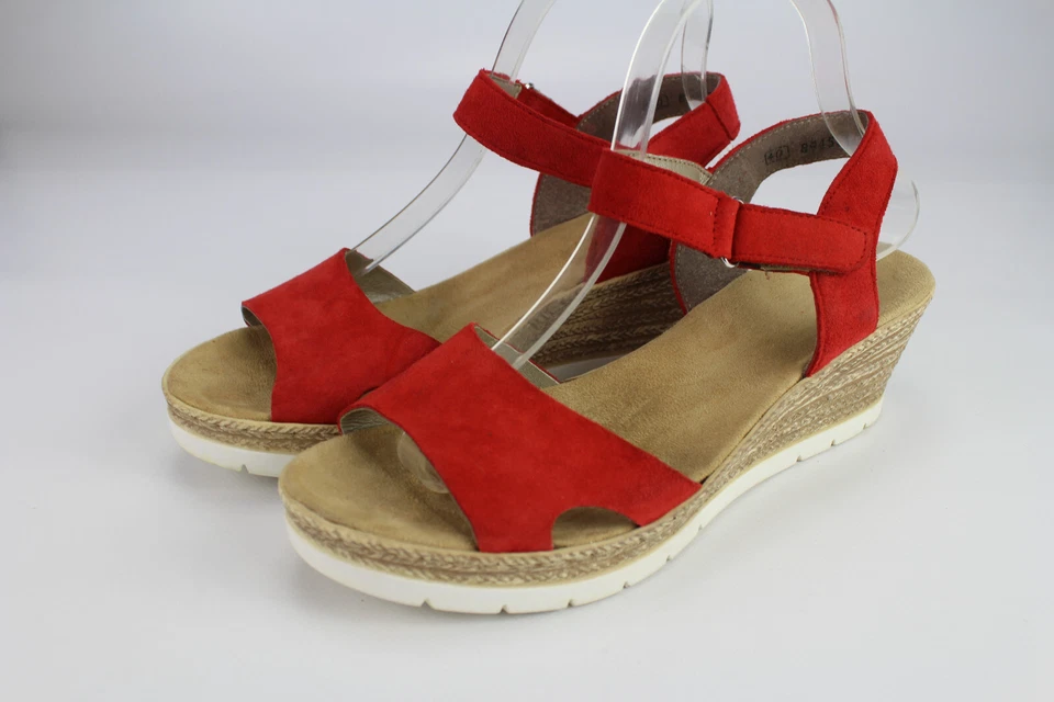 Rieker Gr.40 Damen Comfort Sandalen Sandaletten Slipper Sommer Rot  TOP i 150 - Bild 2 von 4