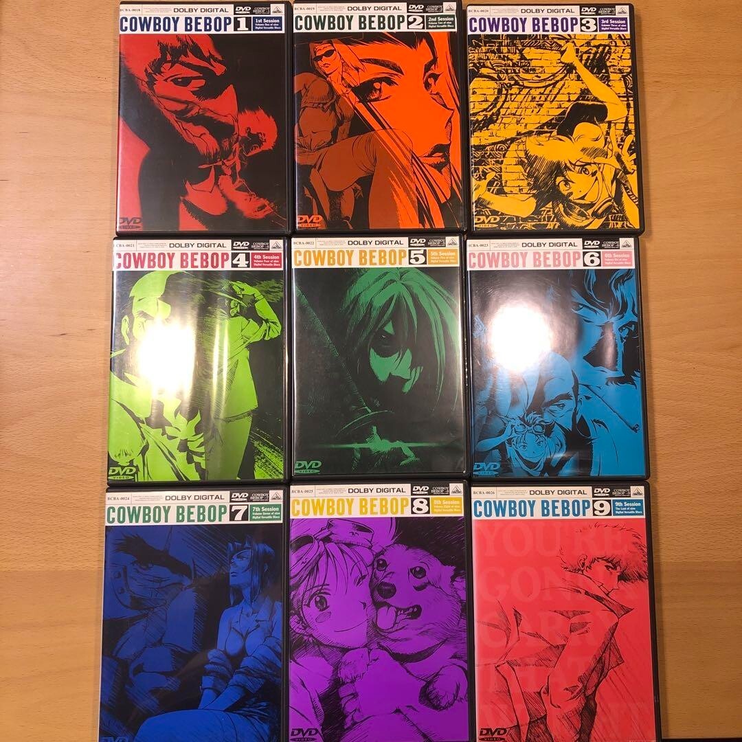 COWBOY BEBOP カウボーイビバップ 1〜9巻DVDセット Cowboy Bebop Collection Vol 1-9 DVD Complete Set 9 Disc W