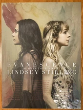 Rare 2018 Evanescence Lindsey Stirling Tour Poster NOS 18x24