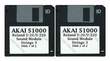 Akai S1000 Floppy Disks Roland U-20/U-220 Sound Module Strings 3