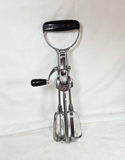Vintage EKCO Best Hand Held Crank Mixer Egg Beater Stainless Steel Made In USA