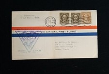 US Stamps 1928 CAM 26 Great Falls, MT Back Stamp Air Mail First Flight Cover FFC