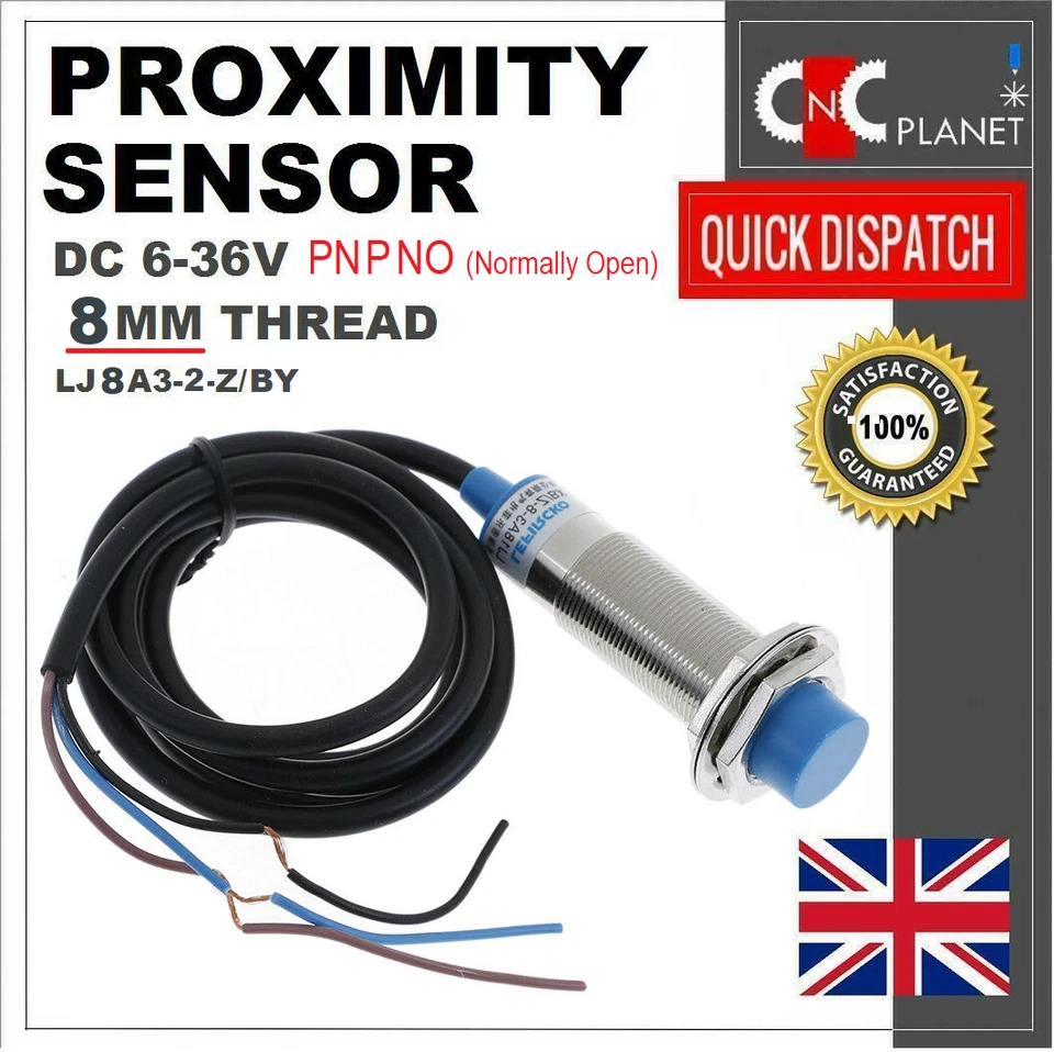 Inductive Proximity Sensor LJ8A3-2-Z/BY Metal Detecting PNP NO 3 Wire DC 6-36V  - Image 2 of 3