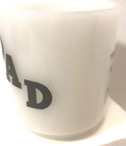 Glasbake DAD Milk Glass Mug Vtg You’re The Greatest Poem Fathers Day Appreciate - Picture 4 of 7