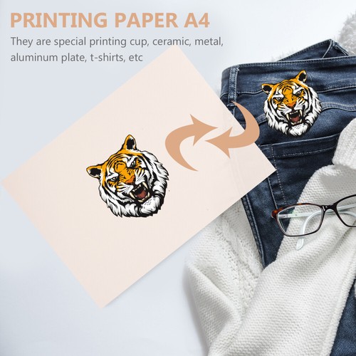 100 Pcs Heat Transfer Paper Sublimation Printer for Light Fabric - Afbeelding 2 van 12