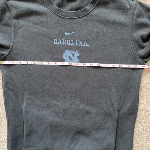 Nike Vintage UNC Carolina Pull Over Crew Neck Sweater Men Size S Center Swoosh - Picture 10 of 11