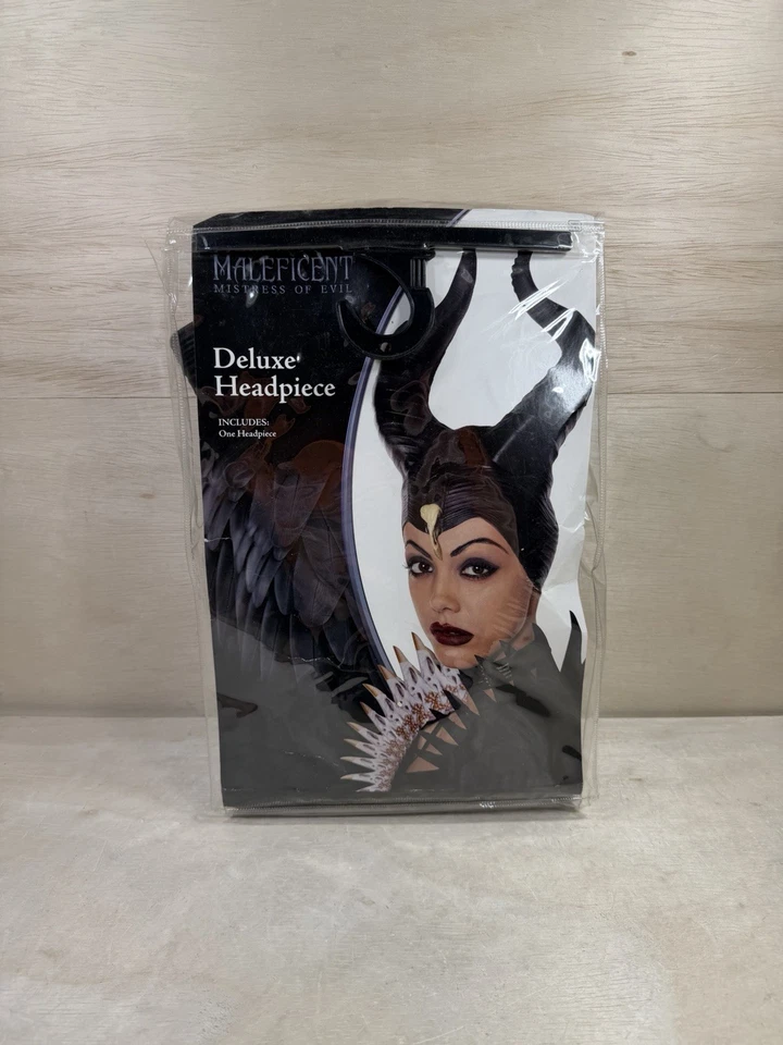 Disney Disfraz Maléfica Bruja Mujer’s Cuernos Negros Juegos con disfraces Máscara Halloween Sombrero Foto 2 de 4