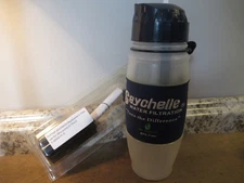 Seychelle Water Filtration Bottle & Filter Hiking Camping Outdoors W/Instruction