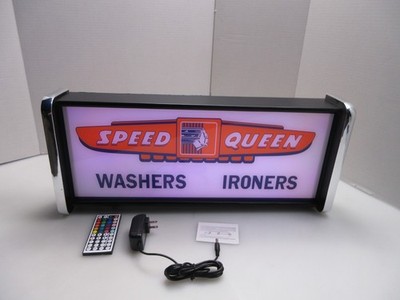 Speed Queen Washers Irons LED Display lighted sign lightbox Wall Hanging Light