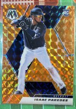 2021 Panini Mosaic - Rookie Isaac Paredes #224 Reactive Orange Mosaic Prizm (RC)